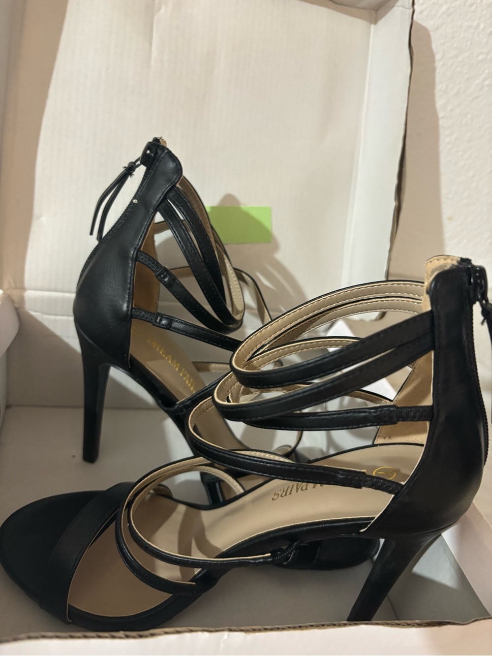 Dream Pairs Black Strappy High Heel Sandals